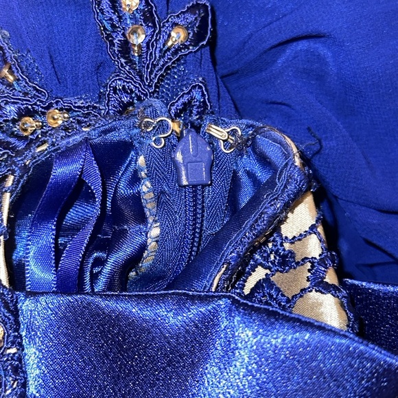 May Queen MAQ-MQ1180 Royal Blue Evening Gown - Picture 5 of 9